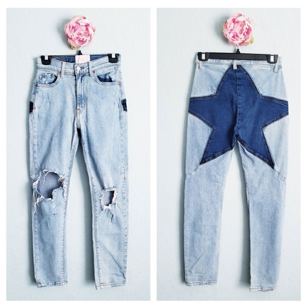 Revice Denim‎ Venus Stargazer Lightwash Distressed Jeans